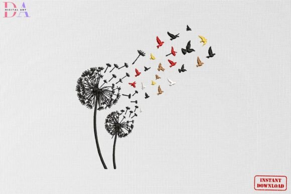 Dandelion Birds Nature Freedom Embroidery Review