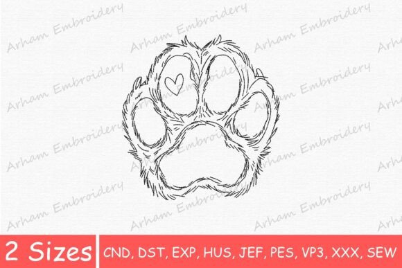 Fluffy Paw Print with Heart: A Designer's Review