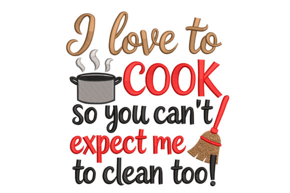 I Love to Cook – Funny Kitchen Embroidery Review
