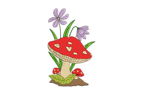 Mushroom Flower Embroidery Review for Apparel