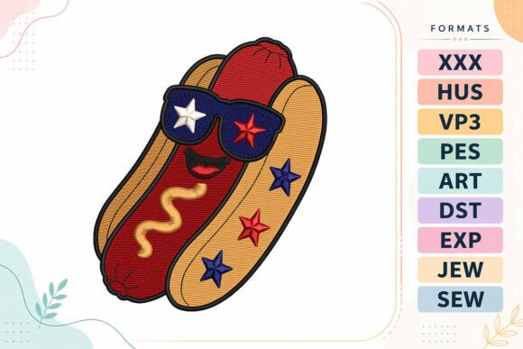 Patriotic Hot Dog 4th of July Embroidery Review